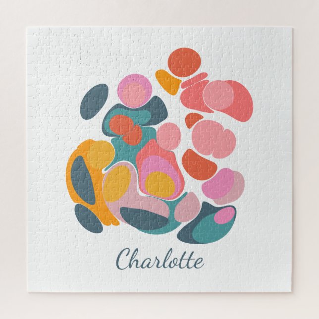 Minimalistische Abstrakte Formen | Personalisierte Puzzle (Vertikal)