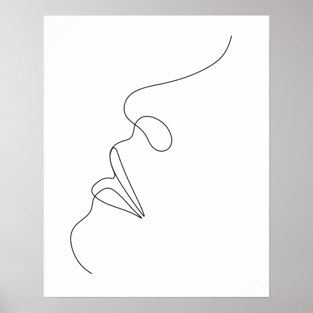 Minimalistische Abstrakte Frauen sehen sich einer  Poster (Vorne)