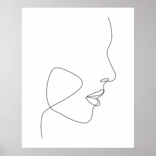 Minimalistische Abstrakte Frauen sehen sich einer Poster