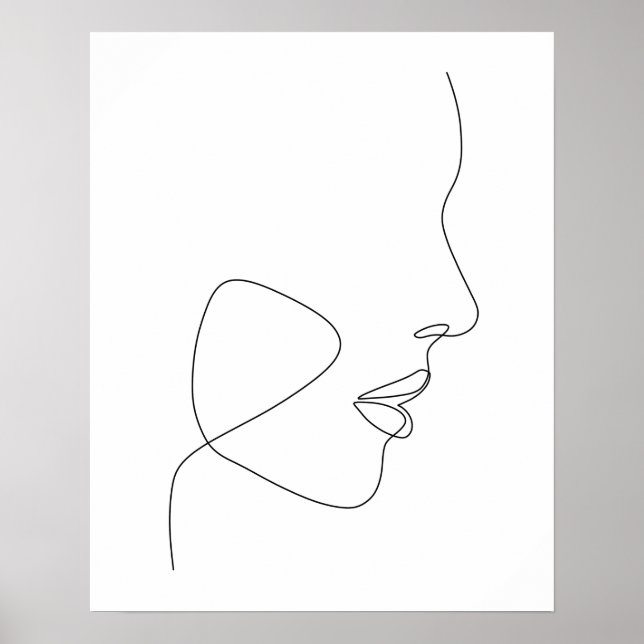 Minimalistische Abstrakte Frauen sehen sich einer  Poster (Vorne)