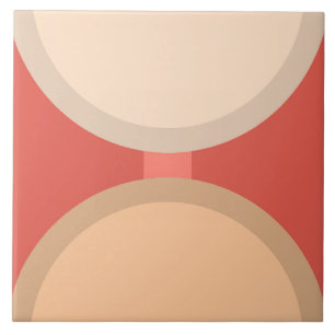 Minimalistische Abstrakte geometrische Art Earth T Fliese