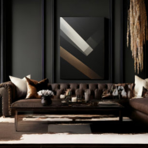 Minimalistische abstrakte geometrische diagonale B Leinwanddruck
