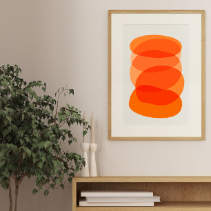 Minimalistische Abstrakte geometrische Kunst in Or Poster