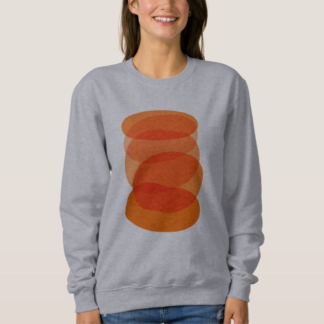 Minimalistische Abstrakte geometrische Kunst in Or Sweatshirt (Vorderseite)
