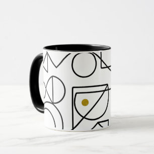 Minimalistische abstrakte geometrische Linienkunst Tasse