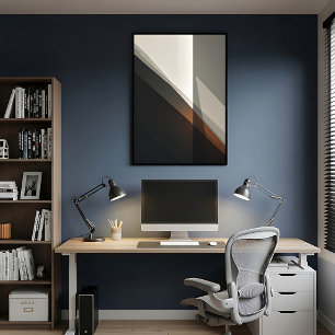 Minimalistische abstrakte geometrische Rost Leinwanddruck
