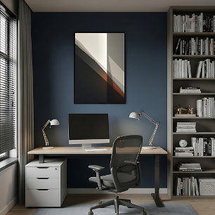 Minimalistische abstrakte geometrische Rost Poster