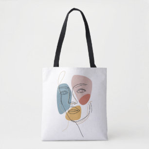 Minimalistische Abstrakte Gesichtspassage Eine Lin