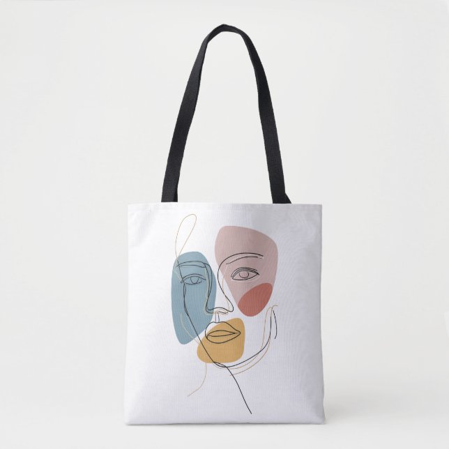 Minimalistische Abstrakte Gesichtspassage Eine Lin (Vorderseite)