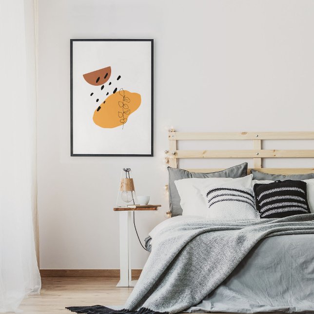 Minimalistische Abstrakte Gesichtspassage Portrait Poster (Minimalist Abstract Face Portrait Line Art Drawing Poster)