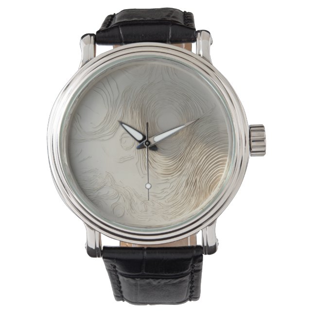 Minimalistische Abstrakte HolzeWatch Armbanduhr (Vorderseite)