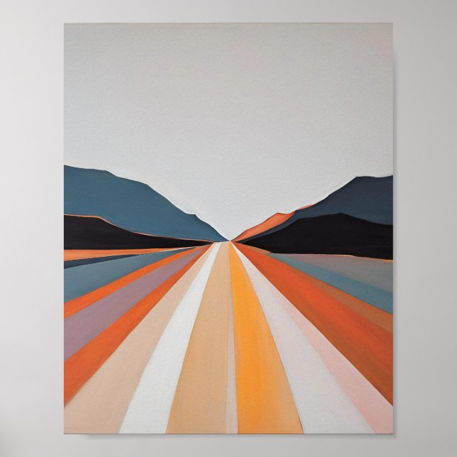 Minimalistische Abstrakte Kunstdrucken | Moderne W Poster (Vorne)