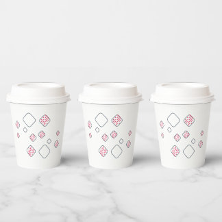 Minimalistische Abstrakte Kunstpapier-Cups Pappbecher