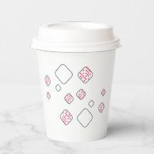 Minimalistische Abstrakte Kunstpapier-Cups