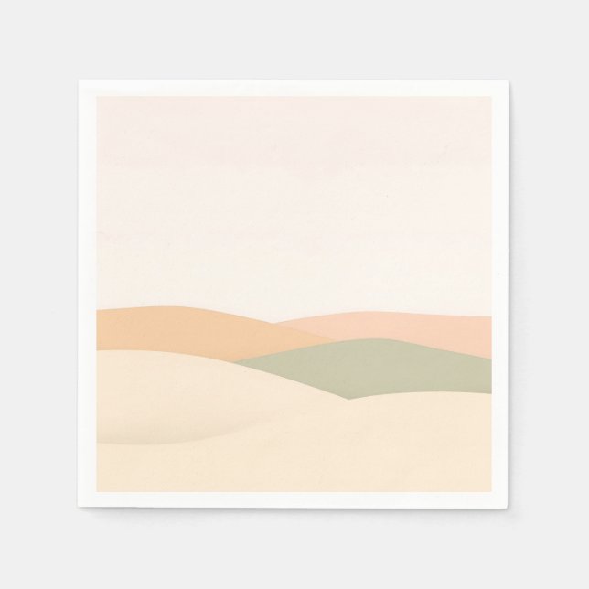 Minimalistische Abstrakte Landschaft mit den Rolli Serviette (Vorderseite)
