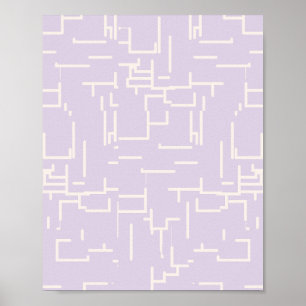 Minimalistische Abstrakte Lines Pastell Lila Poster