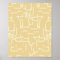Minimalistische Abstrakte Linien gelb
