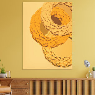 Minimalistische abstrakte Malerei – Geometrische W Leinwanddruck