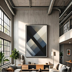Minimalistische abstrakte neutrale Töne Poster