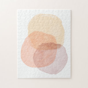 Minimalistische Abstrakte Pastagerichte Wasserfarb Puzzle