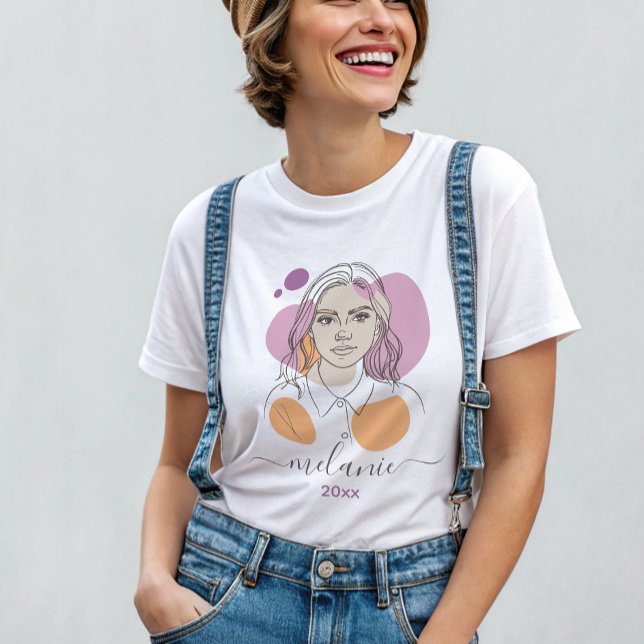 Minimalistische abstrakte Porträtkultur T-Shirt (Von Creator hochgeladen)