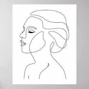 Minimalistische Abstrakte Schöne Fraueninsel Kunst Poster