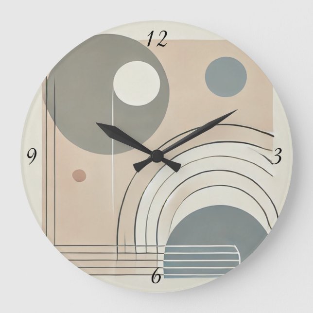 Minimalistische Abstrakte Wall-Uhr Große Wanduhr (Vorderseite)