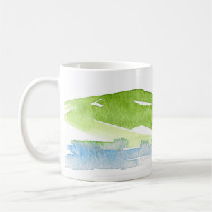 Minimalistische Abstrakte Wasserfarben Hügel 3 Kaffeetasse