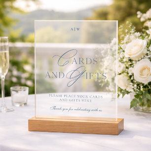 Minimalistische Acryl-Hochzeitskarten und Geschenk Acrylschild
