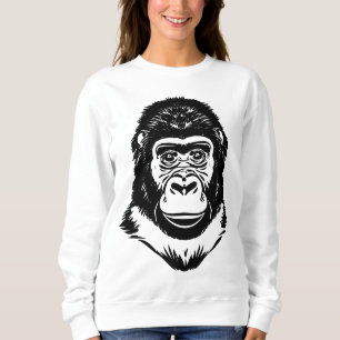 Minimalistische Affen-Silhouetten Sweatshirt