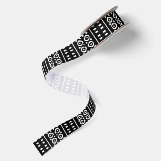 Minimalistische afrikanische Druckverpackung Satinband