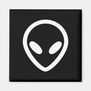 Minimalistische Alien beobachtet Sie Magnet