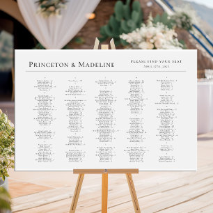 Minimalistische alphabetische Hochzeitstabelle Poster