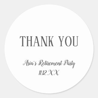Minimalistische Altersvorsorge Vielen Dank Runder Aufkleber