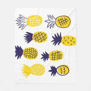 Minimalistische Ananas, buntes abstraktes Design. Fleecedecke