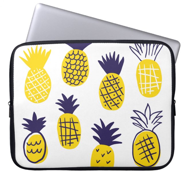 Minimalistische Ananas, buntes abstraktes Design. Laptopschutzhülle (Vorderseite)