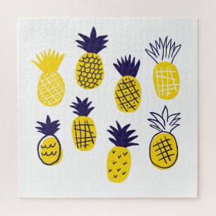 Minimalistische Ananas, buntes abstraktes Design. Puzzle