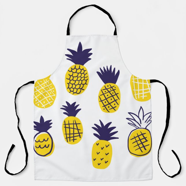 Minimalistische Ananas, buntes abstraktes Design. Schürze (Vorderseite)