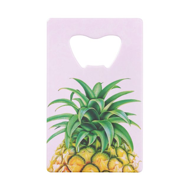 Minimalistische Ananas Kreditkartenflaschenöffner (Rückseite)