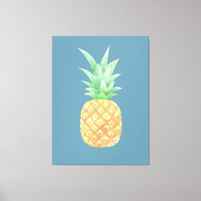 Minimalistische Ananas Leinwanddruck (Vorderseite)