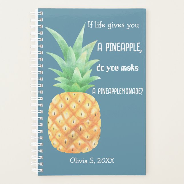 Minimalistische Ananas Planer (Vorderseite)