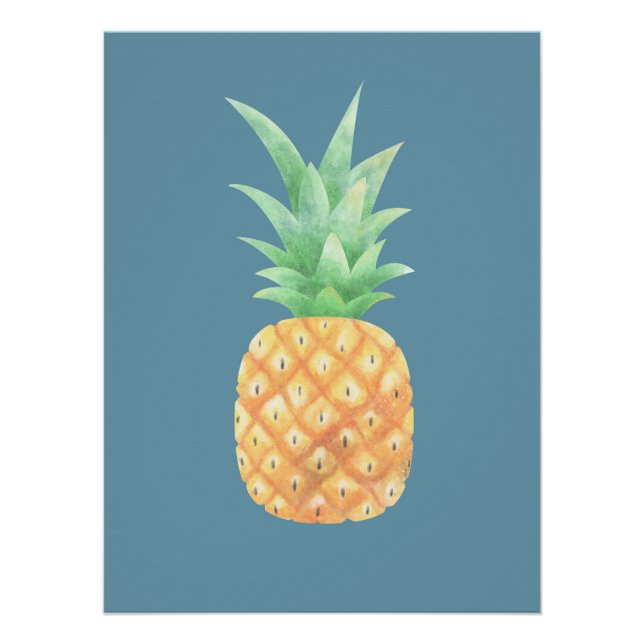 Minimalistische Ananas Poster (Vorderseite)