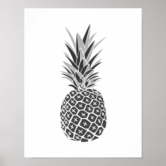 Minimalistische Ananas Poster (Vorne)