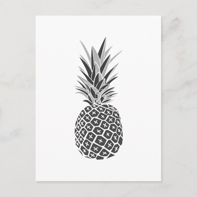 Minimalistische Ananas Postkarte (Vorderseite)