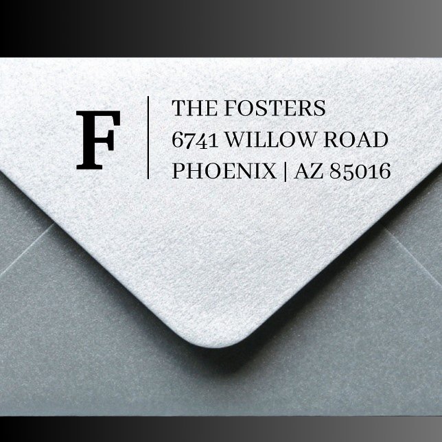 Minimalistische Anfangs-Rücksendeadresse-Stempel Permastempel (Von Creator hochgeladen)