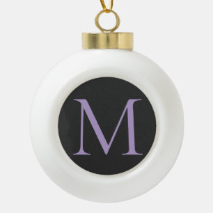 Minimalistische Anfangsbuchstaben Monogram modern Keramik Kugel-Ornament