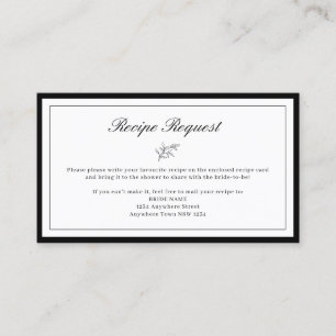 Minimalistische Anforderungskarte für das Leaf-Rez Visitenkarte