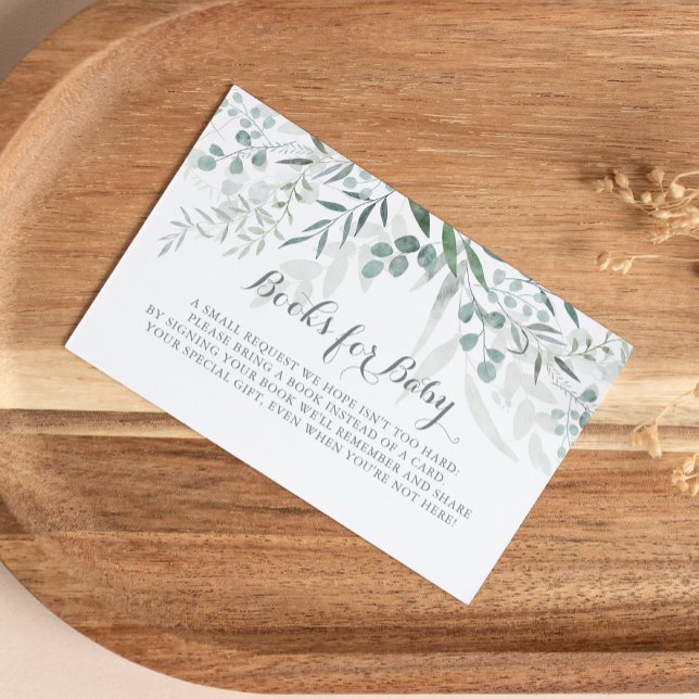 Minimalistische Anfrage für Eucalyptus Babydusche Begleitkarte (Von Creator hochgeladen)