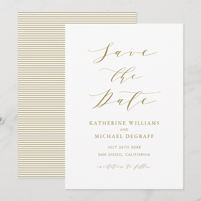 Minimalistische Ankündigung Datum freihalten (Vorne/Hinten)