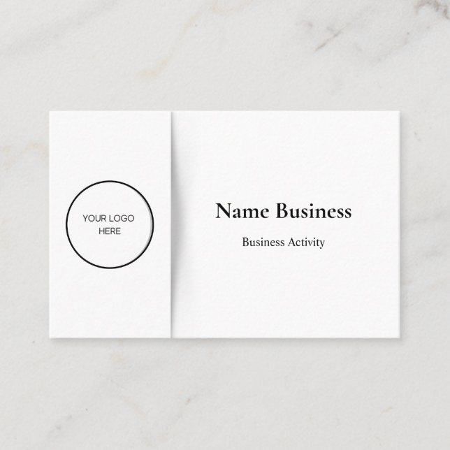 Minimalistische Anpassung: Schwarz und Weiß Visitenkarte (Vorderseite)